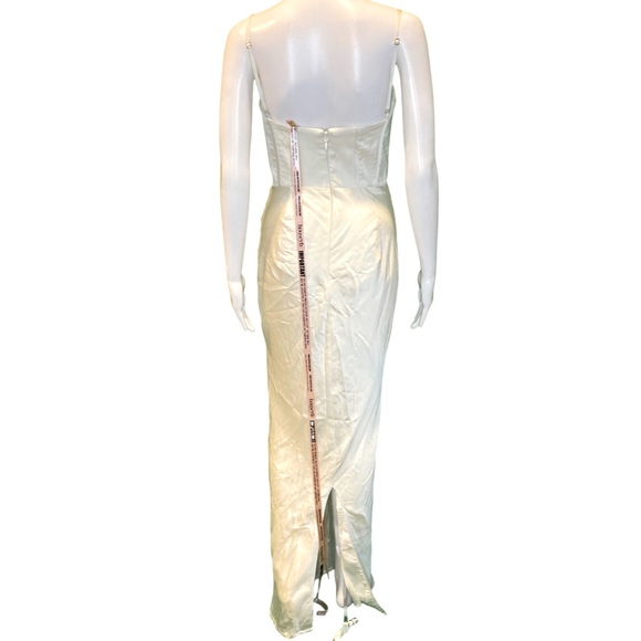 NWT House of CB Ivory Charmaine Corset Satin Maxi Dress - Sz S-Plus Cup - Picture 4 of 9